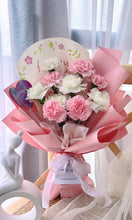Load image into Gallery viewer, 🩷粉白色康乃馨鲜花花束(鲜花)