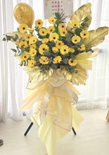 Load image into Gallery viewer, 开运致福,千客万来,黄金滚滚来(鲜花Fresh Flower开业花篮)