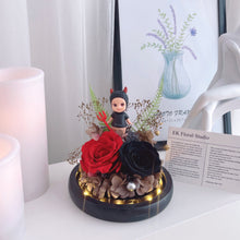 Load image into Gallery viewer, Devil and Angel Preserved Flower Dome 天使与恶魔永生花玻璃罩
