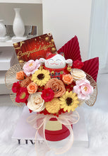 Load image into Gallery viewer, 新铺初开,温馨满怀(陶瓷招财猫香皂花Soap flowers)