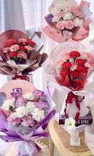 Load image into Gallery viewer, 💜白紫色康乃馨鲜花花束(鲜花)
