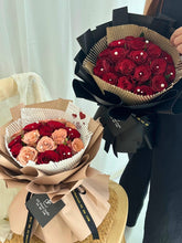 Load image into Gallery viewer, 19 Cappuccino Rose Fresh Flower Bouquet 19朵卡布奇诺红玫瑰花束 (鲜花fresh flowers)