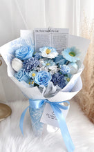 Load image into Gallery viewer, 至死不渝的独爱•蓝色清新香皂花花束(香皂花Soap flowers)