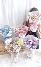 Load image into Gallery viewer, 温柔如你•总有人为你浪漫•暖色清新混色系花束(香皂花Soap flowers)