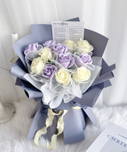Load image into Gallery viewer, 紫和你在一起💜🤍(12朵香皂花Soap flowers)