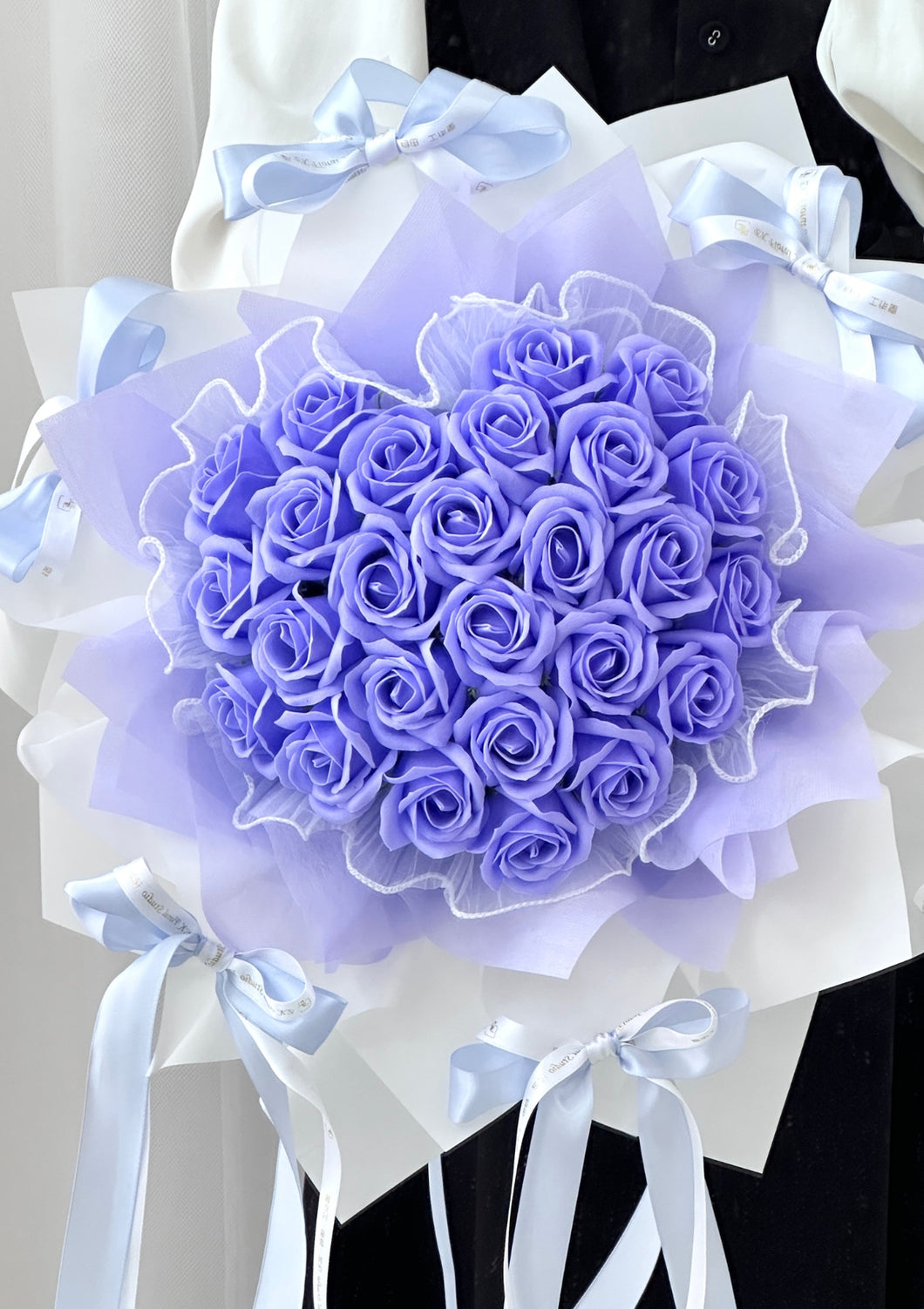 33 Purple Soap Butterfly Bouquet (love you forever) 33朵爱你一辈“紫”（香皂玫瑰）蝴蝶花束