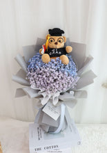 将图片加载到图库查看器，Baby Breath Bear Graduation Bouquet 满天星毕业熊毕业花束
