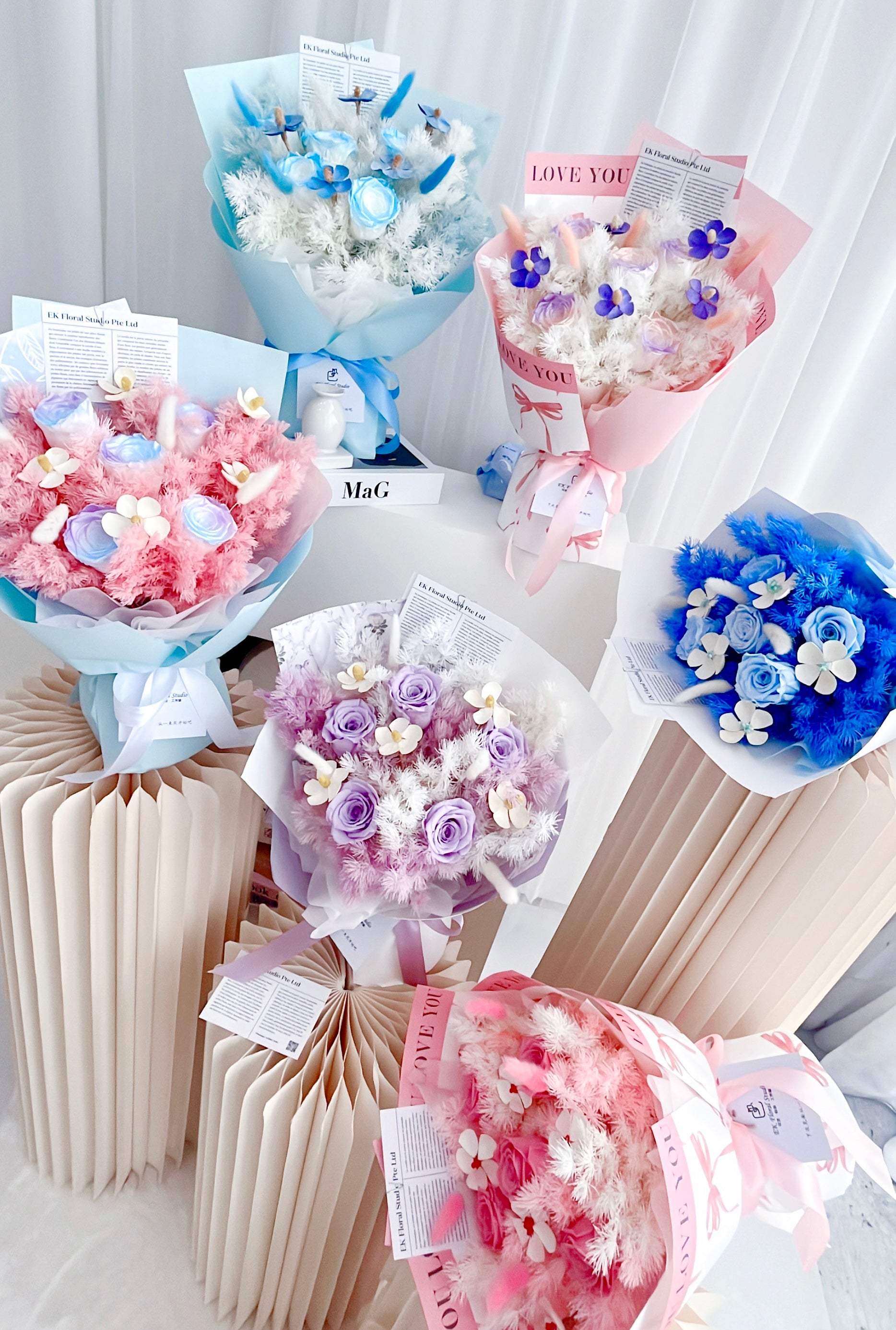 七夕限定🩵愿与你共赴星辰大海的约会（永生花） – EK Floral Studio