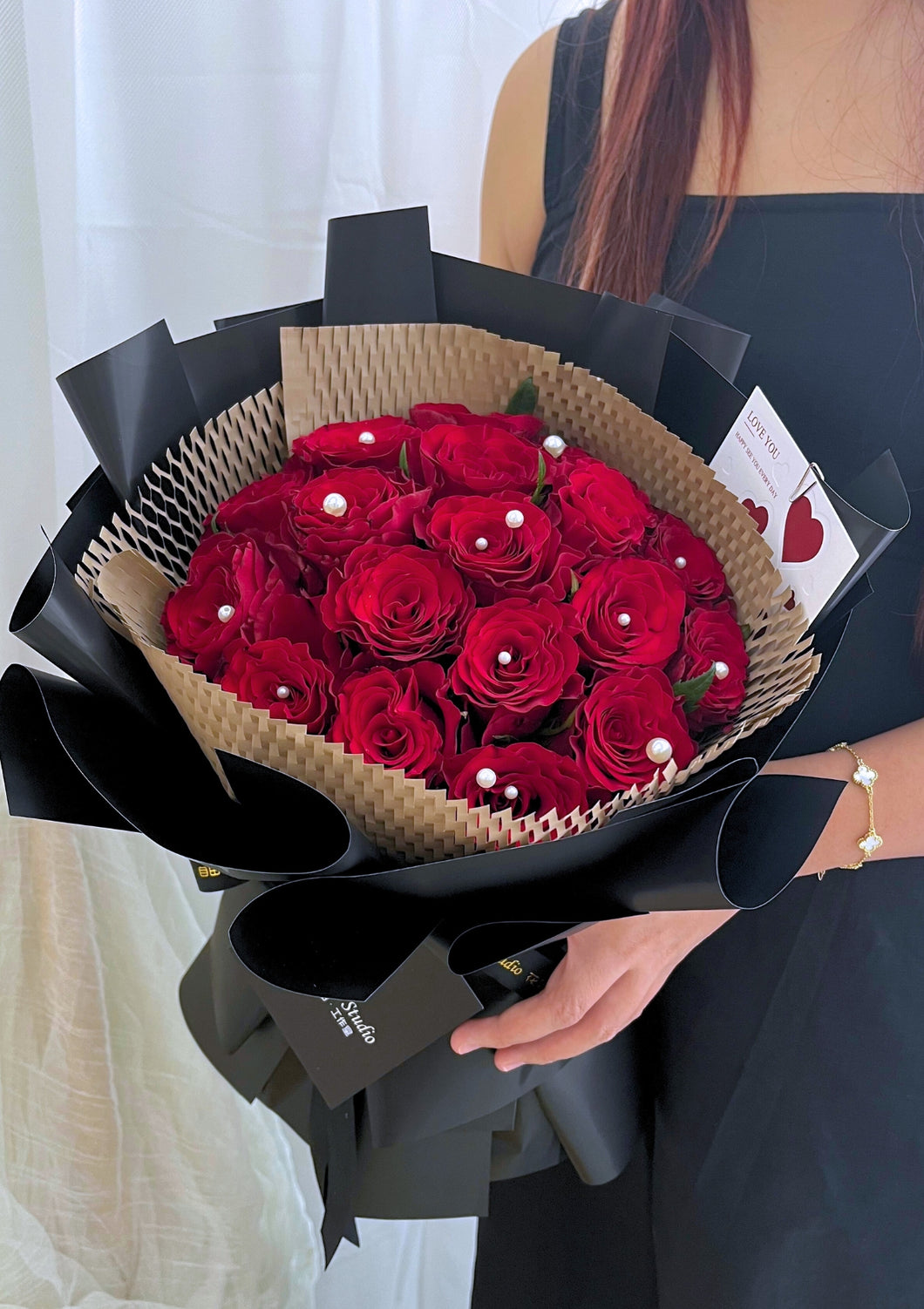 19 Fresh Rose Flower Bouquet 5.20 Limited Edition 19朵鲜花红玫瑰花束520限定