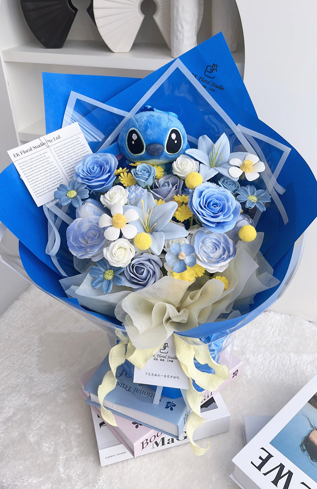 史迪奇\史迪仔 Stitch 一生倾心·星河拥抱💙🩵（香皂花花束）