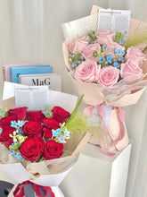 Load image into Gallery viewer, 风很温柔,花很浪漫🩷9朵粉雪山蓝星花（鲜花fresh flowers）
