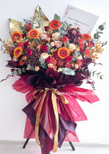Load image into Gallery viewer, Assorted Red Fresh Flower Opening Flower Stand 四海财源滚滚红色系鲜花开业花篮（鲜花）
