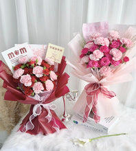 Load image into Gallery viewer, Mother&#39;s Day Fresh Flower Bouquet 母亲节康乃馨玫瑰鲜花花束（鲜花）

