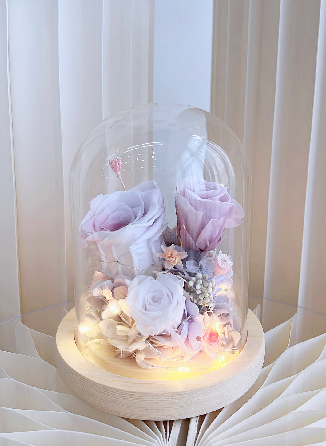 Purple Preserved Flower Dome 紫色系永生花玻璃罩
