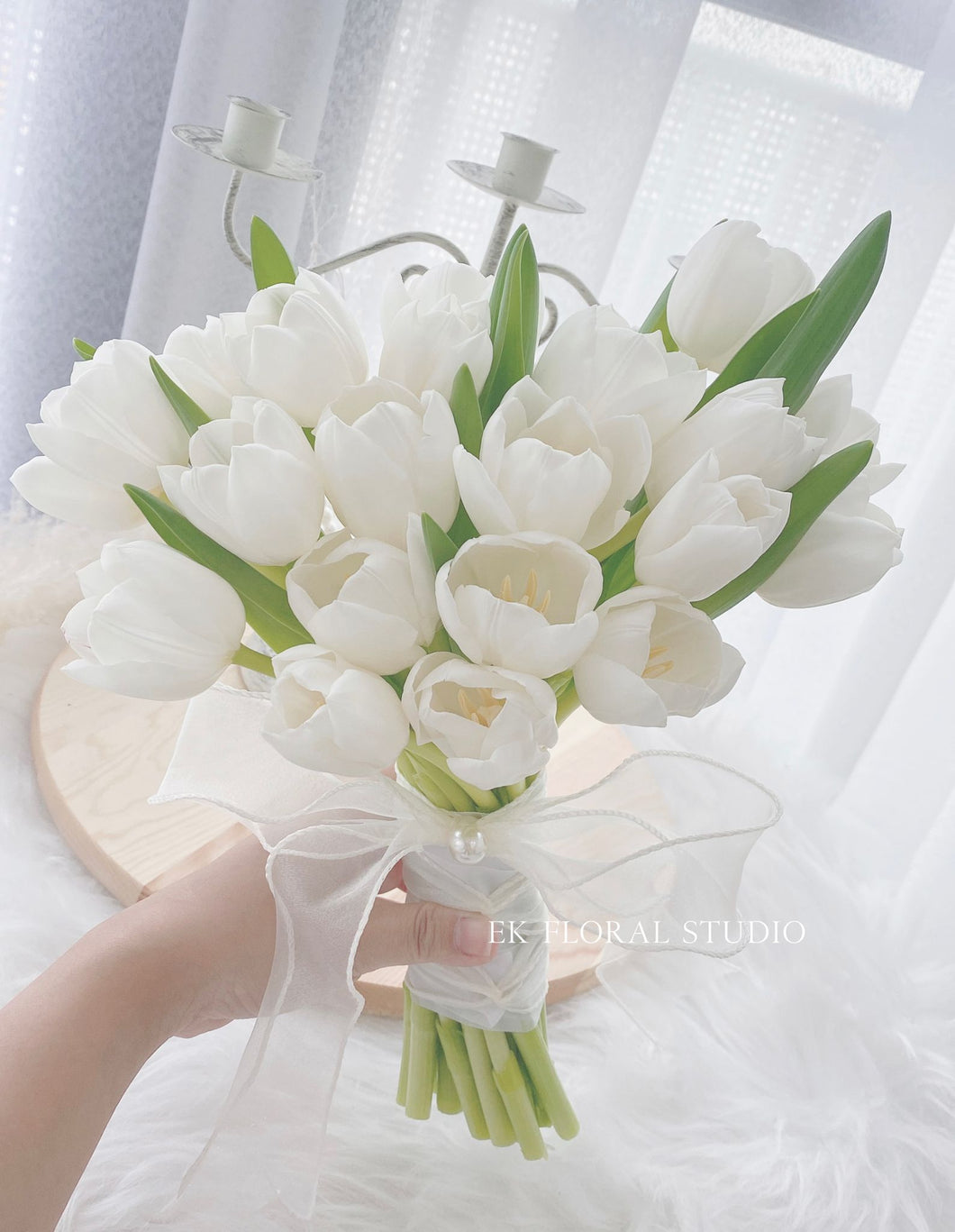 20 Tulips Bridal Bouquet 20朵鲜花郁金香新娘手捧